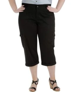 Lee Relaxed Fit Austyn Knit Waist Cargo Capris (Plus)