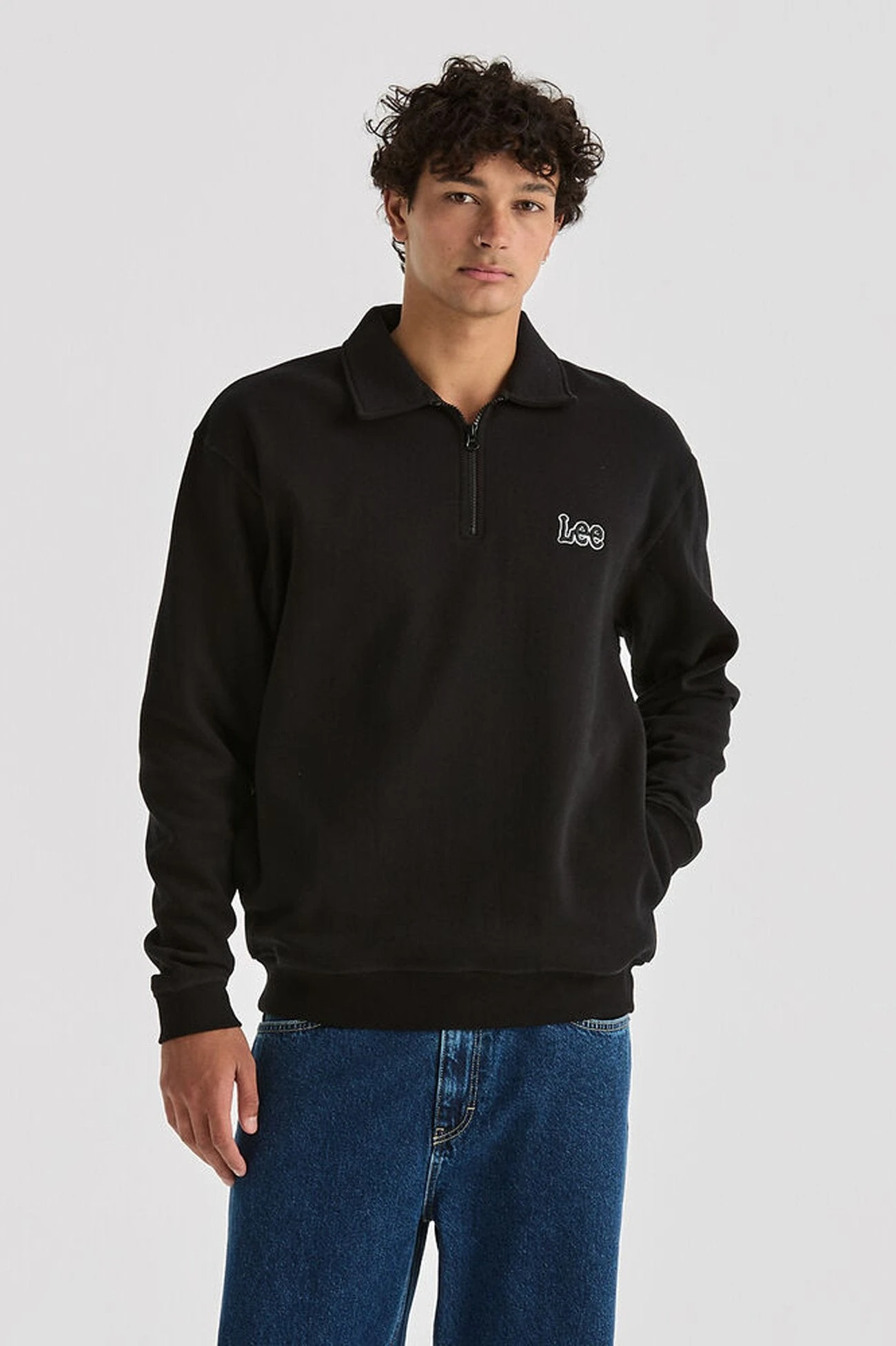 Collar Fleece Sweat Black 3 Collar Fleece Sweat Black