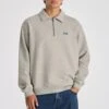 Collar Fleece Sweat Grey Marle -Lee Outlet Collar Fleece Sweat Grey Marle f