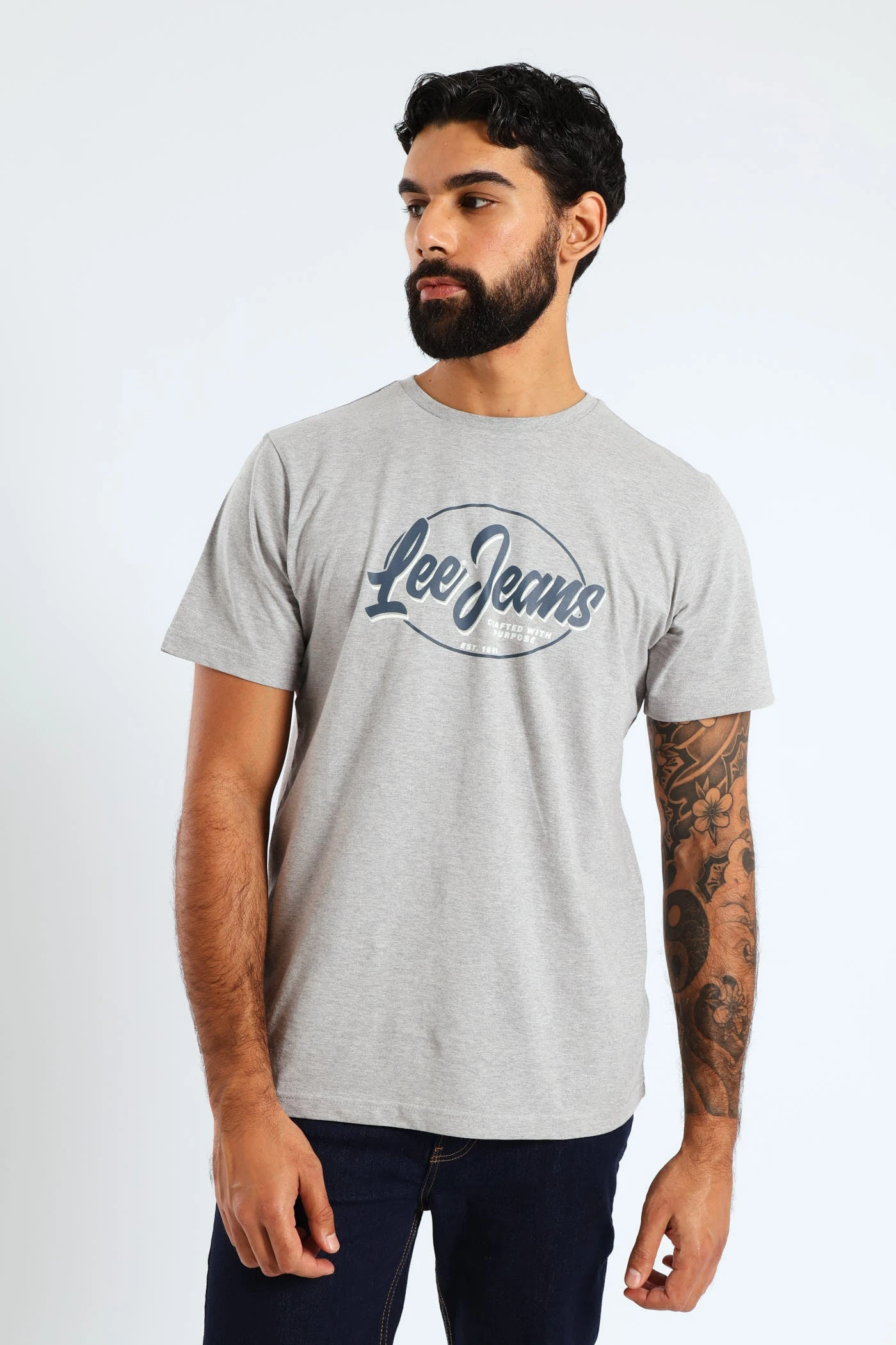 Lee Jeans Tee - Grey Melange(Jeans Tee Grey Melange 41414801) 3 Lee Jeans Tee - Grey Melange(Jeans Tee Grey Melange 41414801)