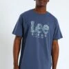 Lee Gel Outline Logo Tee - Blue(Gel Outline Logo Tee Blue 41413401) 2 Lee Gel Outline Logo Tee - Blue(Gel Outline Logo Tee Blue 41413401) -Lee Outlet EDG090720250405