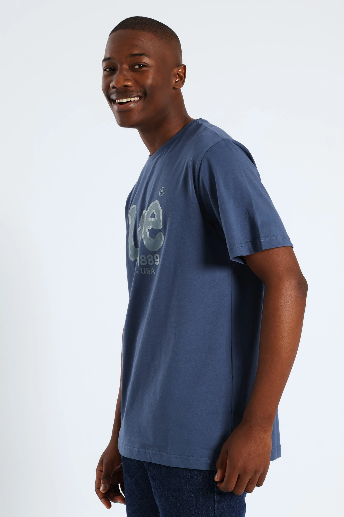 Lee Gel Outline Logo Tee - Blue(Gel Outline Logo Tee Blue 41413401) 5 Lee Gel Outline Logo Tee - Blue(Gel Outline Logo Tee Blue 41413401) - Image 3