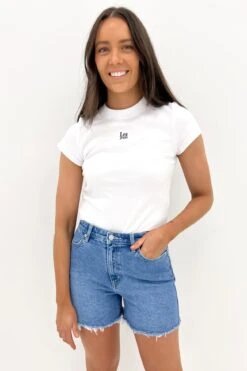 Lee Essential Rib Tee Timeless White