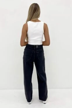 Lee High Baggy Jean Dusted Black Petite 7 Lee High Baggy Jean Dusted Black Petite -Lee Outlet High Baggy Jean Dusted Black Petite1