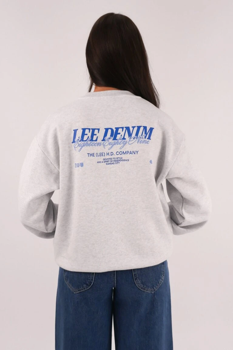 Lee Outlet 5 Lee Outlet -Lee Outlet Independent Baggy Sweat White Marle b 768x1151 1