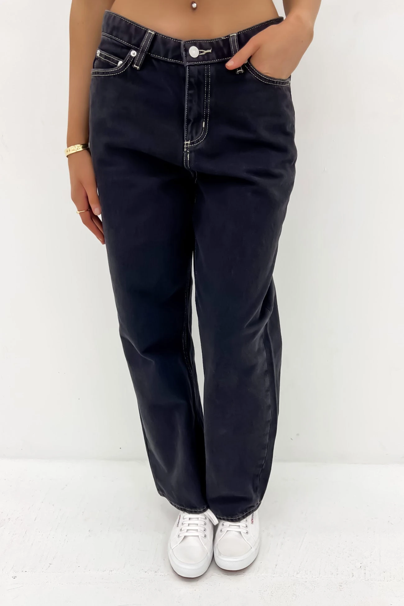 Lee Mid Baggy Jean Throwback Black Petite 4 Lee Mid Baggy Jean Throwback Black Petite - Image 2