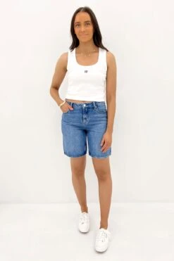 Lee Mid Baggy Short Blue Fire