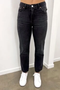 Lee Mid Slim Straight Petite Jean Black Drift