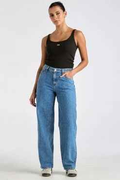Lee Mid Baggy Jean Bold Blue Petite